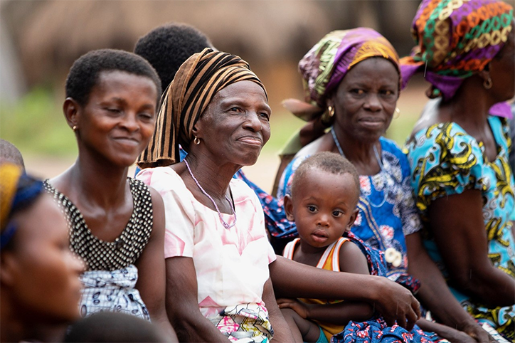 Photo of women and children