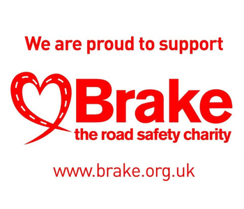 Brake the road safety charity proud to support logo